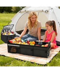 Sugift 18 Gallon Car Trunk Organizer with Lid and Three Compartments