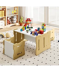 Sugift 3 Piece Toddler Table and Stool Activity Set