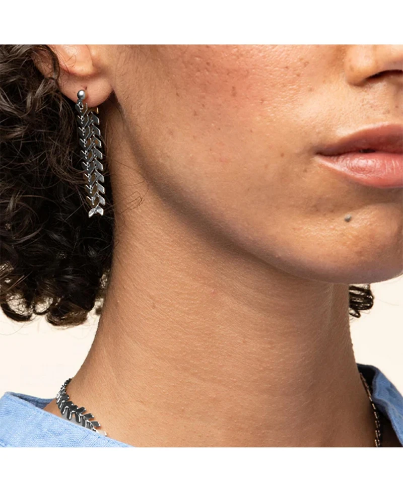 Bearfruit Jewelry Elara Chevron Necklace and Earring Set Trendy Statement