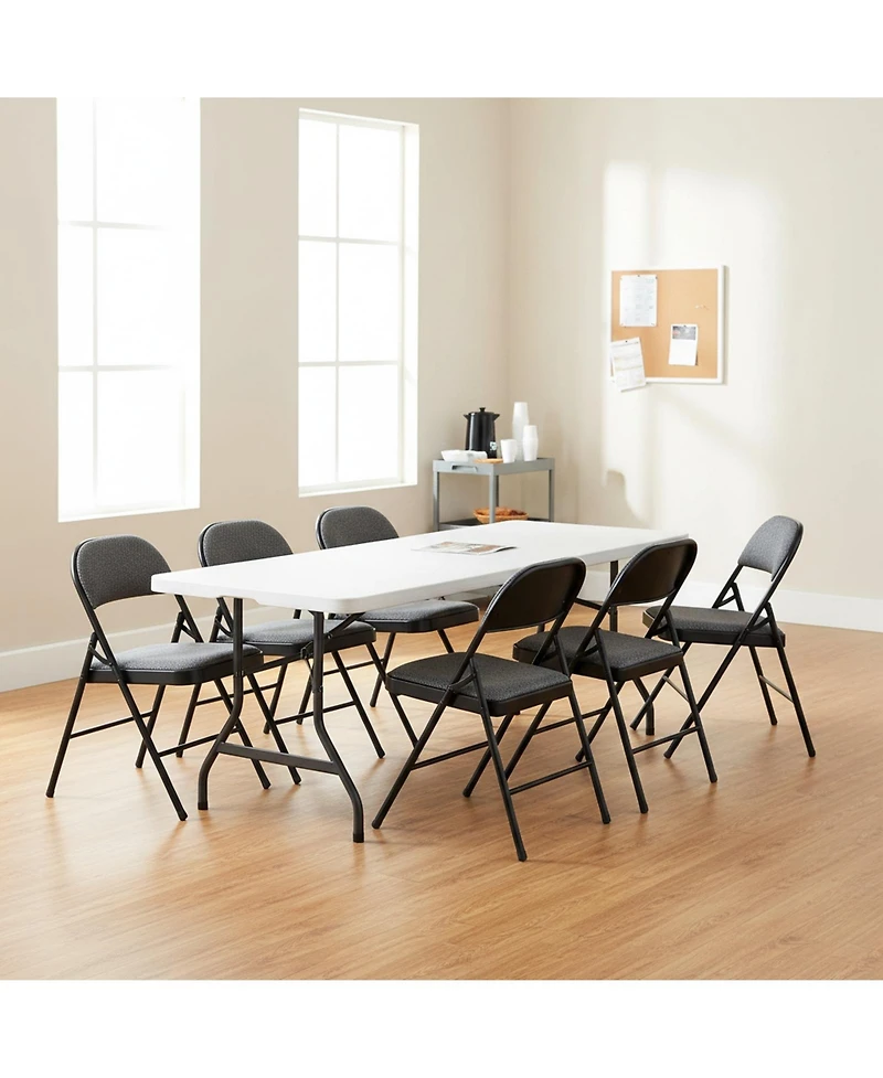 Sugift Foldable Chair Set with Padded Seats and Fabric Backrests