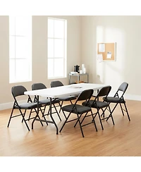 Sugift Foldable Chair Set with Padded Seats and Fabric Backrests