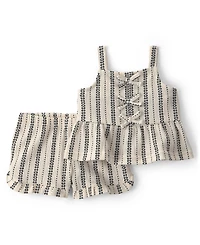 Carter's Baby Girls' Striped Top and Shorts, 2-Piece Set