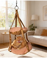 Zeus & Ruta Dual Cat Hammock Lounge Bed Kittyhaus Style Pet Furniture