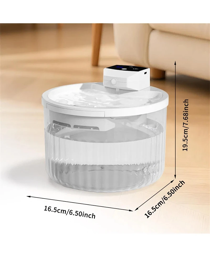 Zeus & Ruta Large Capacity Pet Water Fountain Automatic Cat Dispenser No Daily Refills Ultra Quiet Pump