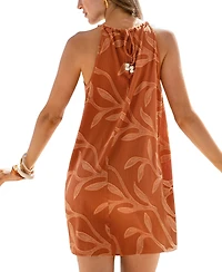 Cupshe Women's Citrine Tropical Mini Beach Dress