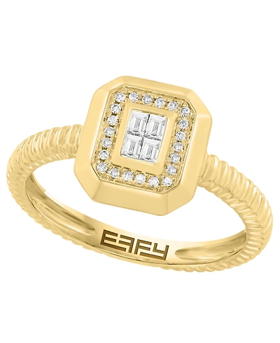 Effy Collection Diamond (1/8 ct. t.w.) Ring in 14k Yellow Gold