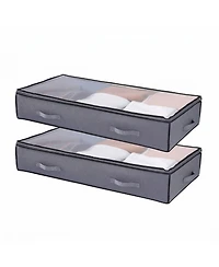 Sugift 4 Pack Under Bed Storage with Clear Lids 39.2in x 19.7in x 7.1in 90L