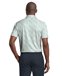 Pga Tour Men's Tropical Argyle Print Golf Polo