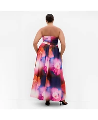 City Chic Women's Rosalee Sleeveless Print Maxi Dress