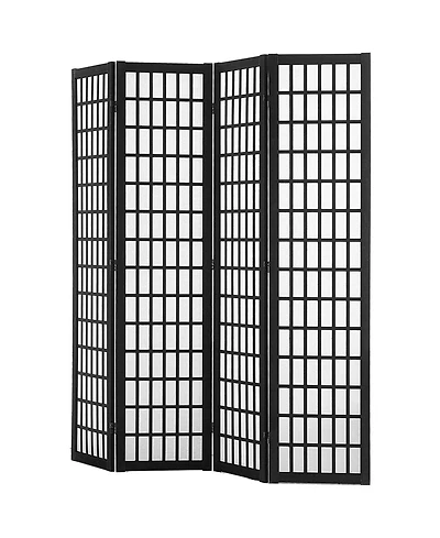 Sugift Room Divider, 4 Panel Japanese Folding Privacy Screen, Indoor Partition