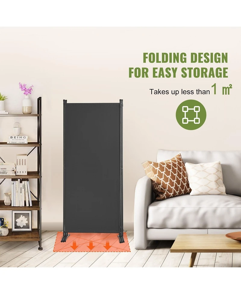 Sugift Room Divider, 3 Panel Folding Privacy Screen, Freestanding for Office and Bedroom