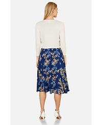 Yumi Women's Diamante Button Cropped Cardigan