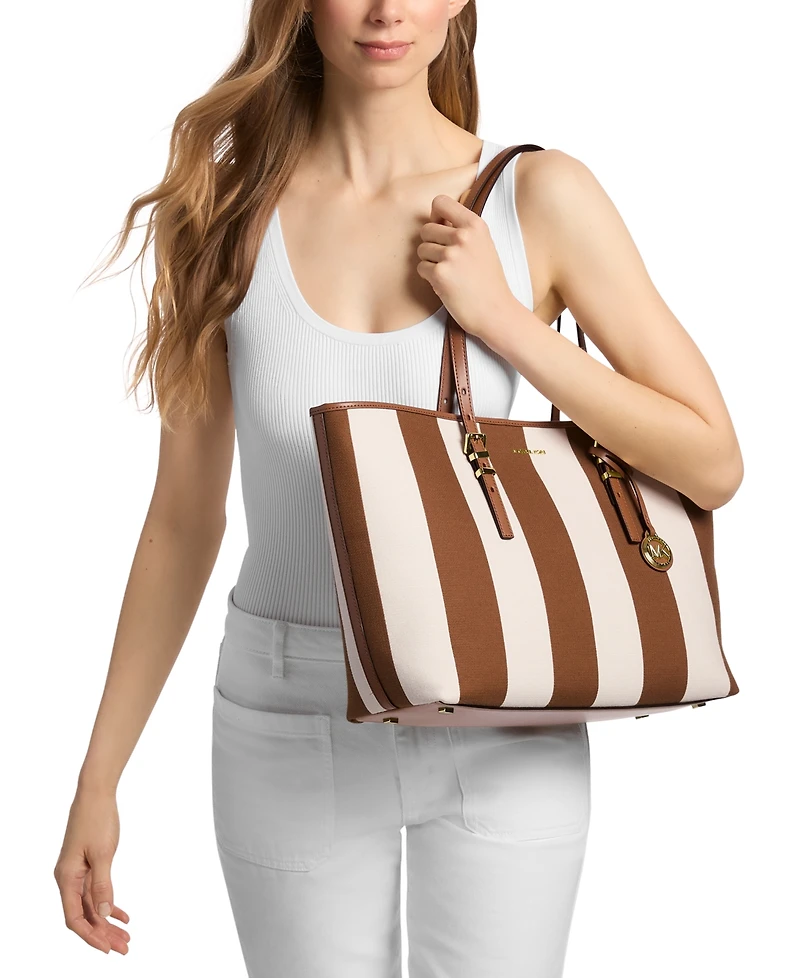 Michael Michael Kors Striped Quinn Extra-Large East West Tote Handbag