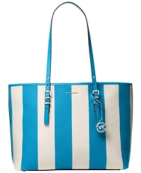 Michael Kors Wide Stripe Quinn Extra-Large East West Tote Handbag