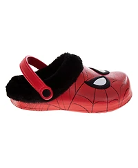 Spider-Man Toddler Marvel Avengers Spiderman Clogs Fuzzy, FleeceLined, and Warm Garden Shoes