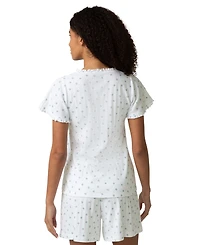 Hue Women's Cotton Pointelle Pajamas Top