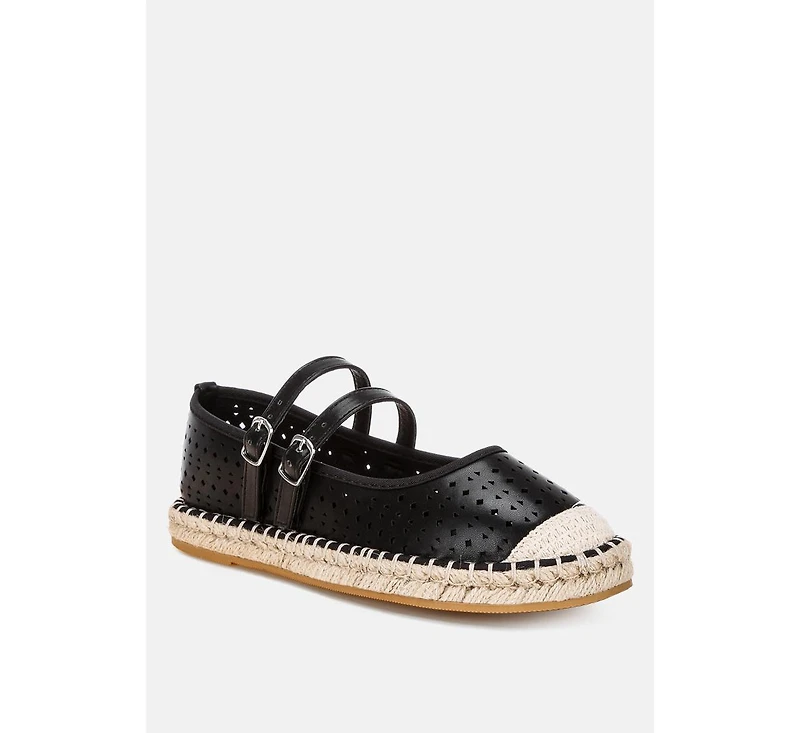 London Rag Women's Noori Woven Dual Buckle Sandals