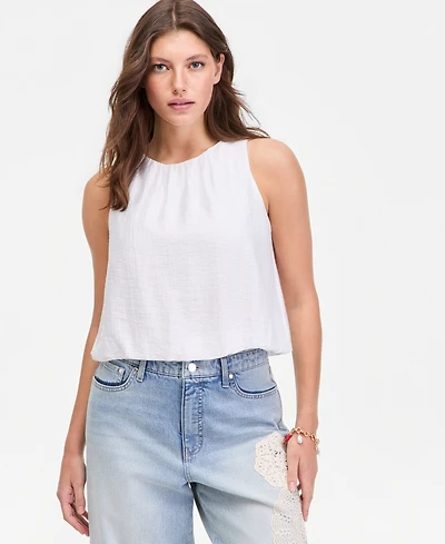 On 34th Women's Gauze Cropped Bubble Tank Top, Macy's Exclusive