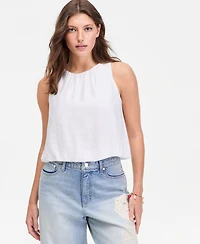 On 34th Women's Gauze Cropped Bubble Tank Top, Macy's Exclusive
