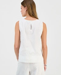 I.n.c. International Concepts Petite Jacquard Sleeveless Blouse, Macy's Exclusive