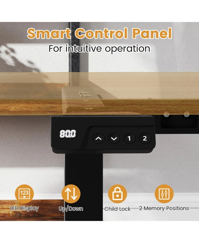 Gouun Electric Standing Desk Frame with Led Display and Height Memory