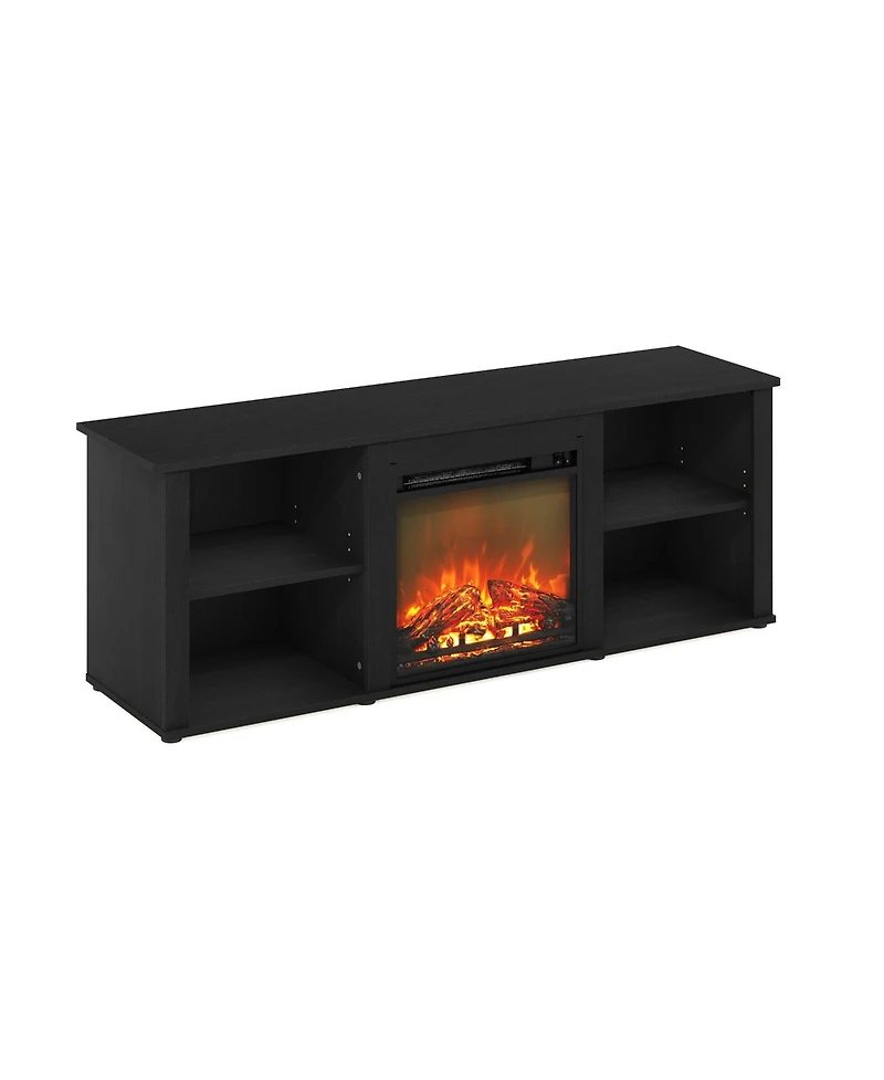 Homlux Modern Fireplace Tv Stand for TVs up to 65" with 1400W Electric Fireplace, Americano