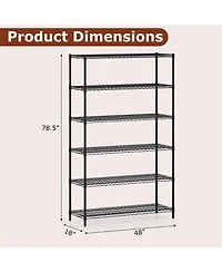 Sugift 6 Tier Metal Storage Shelving Unit for Home Garage Use