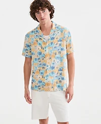 Sun + Stone Men's Neymar Floral-Print Short-Sleeve Camp Shirt, Macy's Exclusive