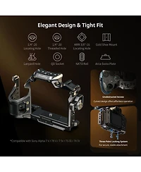 SmallRig Rhinoceros Full Camera Cage for Sony Alpha 7 V/7R V/7 Iv/7S Iii/7R Iv