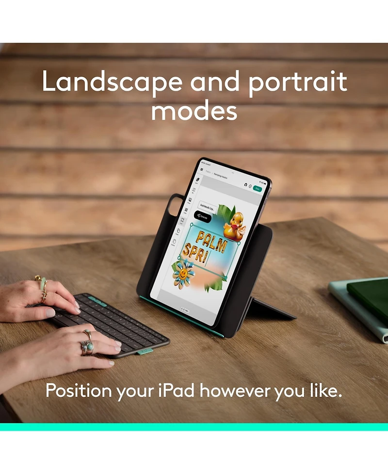 Logitech Folio Touch iPad Keyboard Case with Trackpad and Smart Connector for iPad Air 11-inch (M2 & M3), iPad Air (4th & 5th gen), Graphite