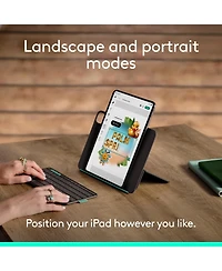 Logitech Folio Touch iPad Keyboard Case with Trackpad and Smart Connector for iPad Air 11-inch (M2 & M3), iPad Air (4th & 5th gen), Graphite