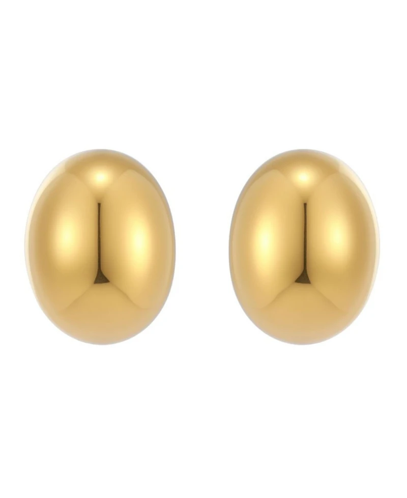 Adornia Tarnish Resistant Lightweight Gold Crescent Moon Statement Stud Earrings