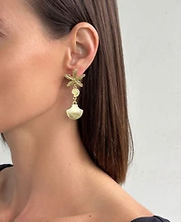 Adornia Gold Starfish and Shell Drop Earrings