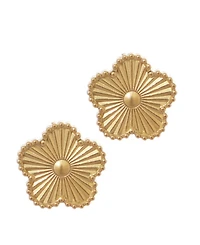 Adornia Tarnish Resistant Gold 5-Leaf Clover Stud Earrings