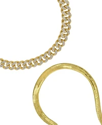 Adornia Gold 2-Piece Chunky Chain Necklace Set