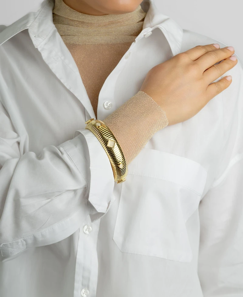 Adornia Gold 2-Piece Coil Bangle Bracelet Set