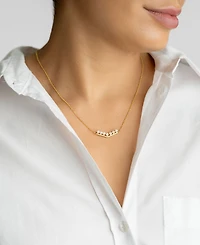 Adornia Pearl Gold 2-Piece Bar Necklace Set
