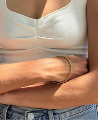 Adornia Gold 3-Piece Rope Bangle Bracelet Set