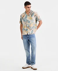 Sun + Stone Men's Reed Printed Short-Sleeve Camp Shirt, Macy's Exclusive