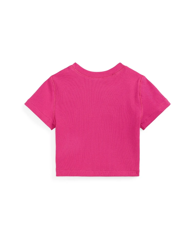 Polo Ralph Lauren Girls' 2T-6X Ribbed Crewneck Boxy T-Shirt