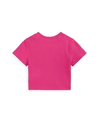 Polo Ralph Lauren Girls' 2T-6X Ribbed Crewneck Boxy T-Shirt