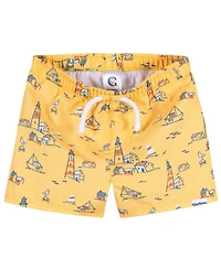 Gerber Baby Boys 2-Pack Swim Trunks, Lighthouse, 0-3 Months