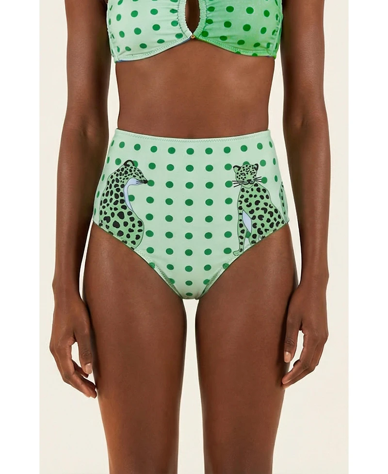 Jessie Zhao New York Women's Polka Bloom Reversible Bikini Bottom