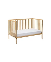 Jujabu 3 in 1 Convertible Solid Wood Island Crib Natural Adjustable Mattress Height