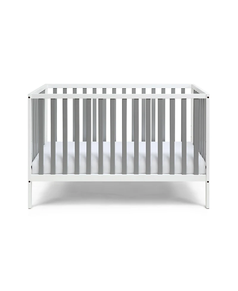 Jujabu 3 in 1 Convertible Solid Wood Island Crib Two Tone Modern Classic