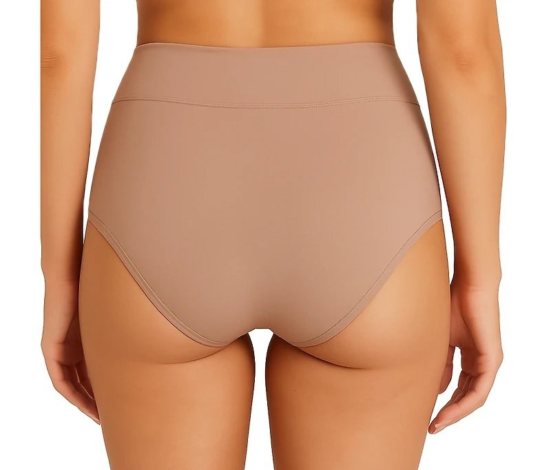 Land's End Women's High Rise Full Coverage Brief Soft Essential Everyday 3 Pack Panties