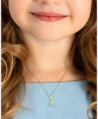 Tiny Blessings 14k gold Modern Initial Necklace