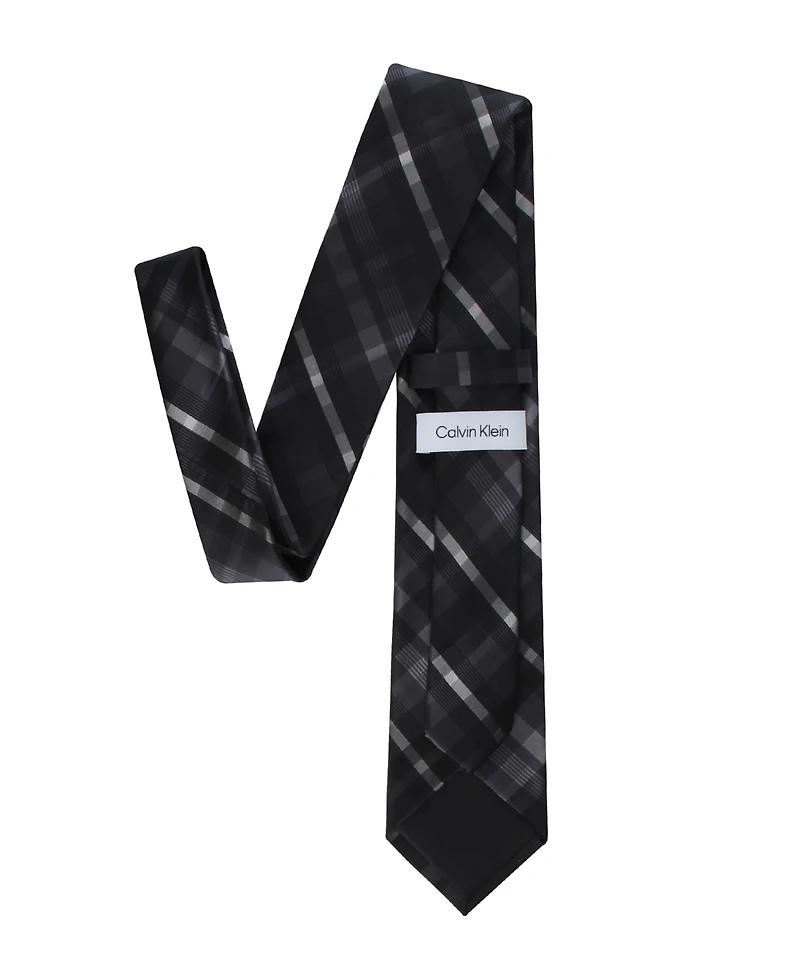 Calvin Klein Men's Drogo Plaid Pattern Tie