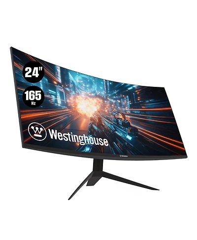Westinghouse 24" Curved Gaming Monitor, 165Hz, 1080p, 1500R, Amd FreeSync, Built-in Speakers, Hdmi & Dp