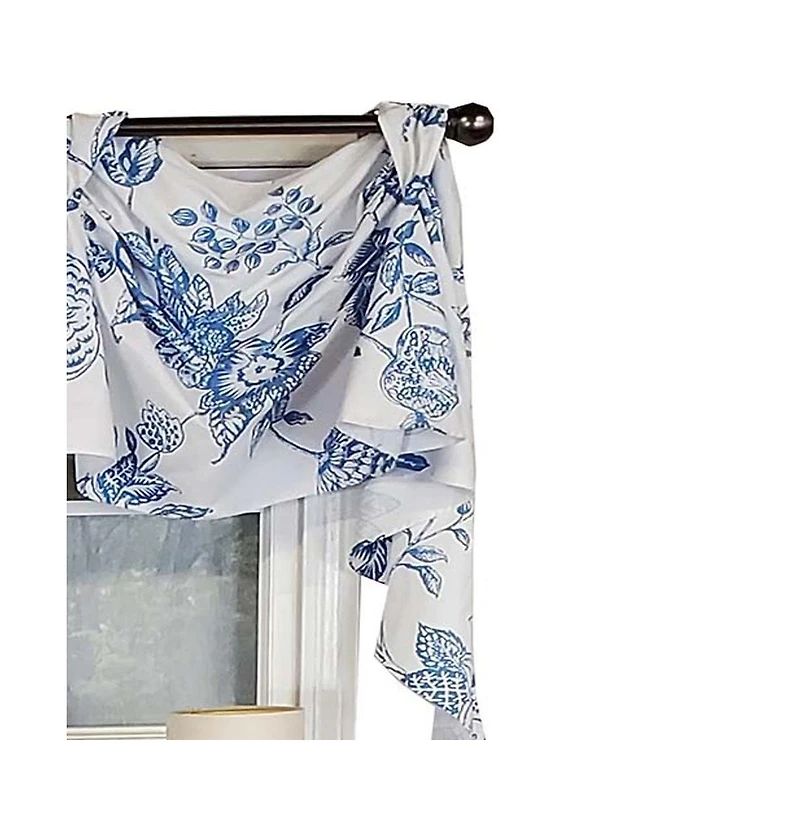 Rlf Home Natalia 3-Scoop Victory Swag Top Tabs Center Luxurious Window Treatment 25 Tails 50 x 18